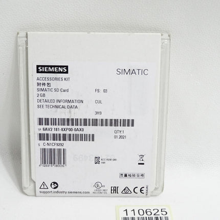 Siemens SD Card 6AV2181-8XP00-0AX0 6AV2 181-8XP00-0AX0 / Neu OVP versiegelt - Maranos.de
