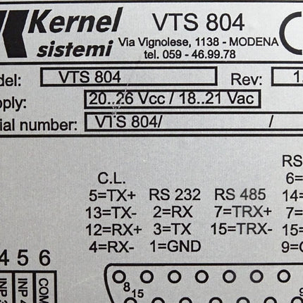 Kernel sistemi Bedienterminal Panel VTS804