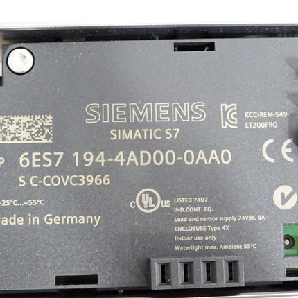 Siemens ET200pro Anschlussmodul 6ES7194-4AD00-0AA0 6ES7 194-4AD00-0AA0 / Neu OVP