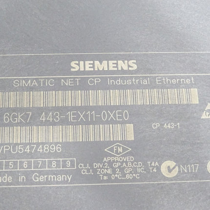 Siemens S7-400 CP443-1 6GK7443-1EX11-0XE0 6GK7 443-1EX11-0XE0 - Maranos.de