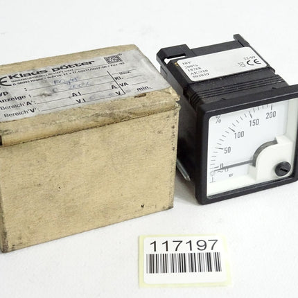 Klaus Pötter PQg48 0-200% Drehspulinstrument mit Gleichrichter