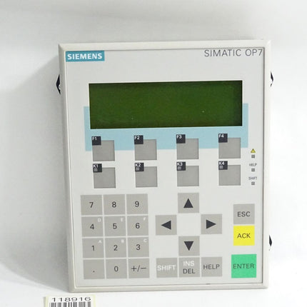 Siemens Operator Panel OP7-DP 6AV3607-1JC20-0AX0 6AV3 607-1JC20-0AX0