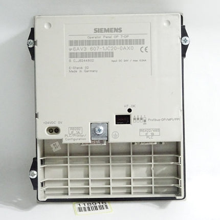 Siemens Operator Panel OP7-DP 6AV3607-1JC20-0AX0 6AV3 607-1JC20-0AX0
