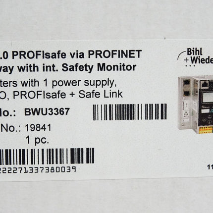 Bihl+Wiedemann Gateway AS-i 3.0 PROFIsafe PROFINET BWU3367 19841 / Neu OVP - Maranos.de