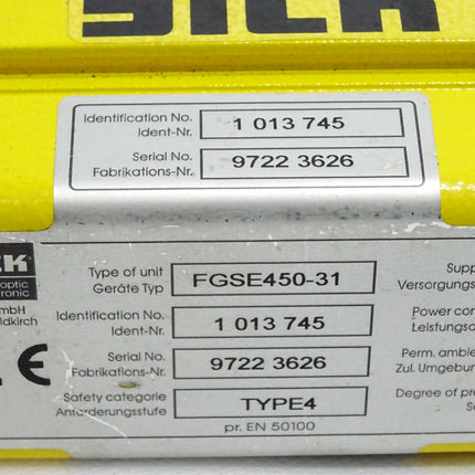 Sick 30-FGS Lichtschranke 1013745 FGSE450-31 - Maranos.de