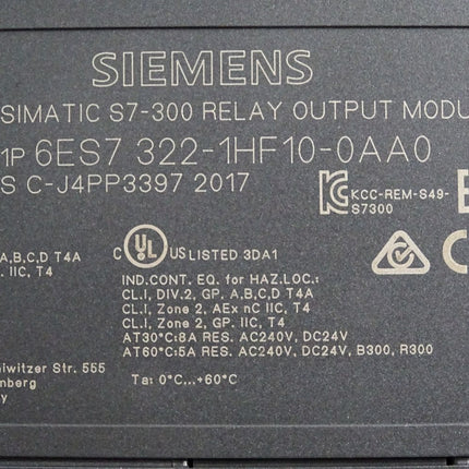 Siemens S7-300 Digitalausgabe SM322 6ES7322-1HF10-0AA0 6ES7 322-1HF10-0AA0 - Maranos.de