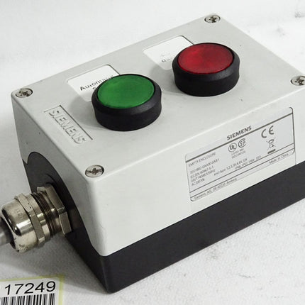 Siemens Gehäuse 3SU1802-0AA00-0AB1 mit Drucktaster grün und rot