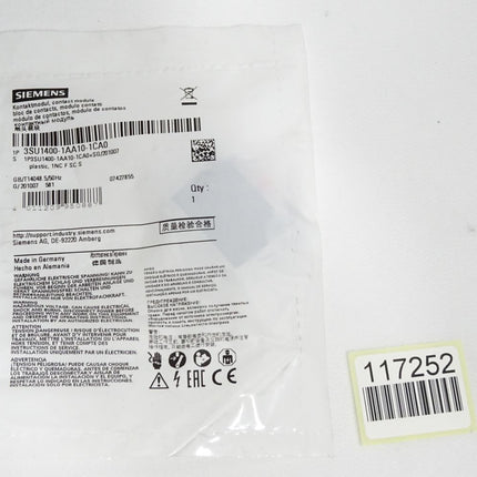 Siemens Kontaktmodul 3SU1400-1AA10-1CA0 / Neu OVP