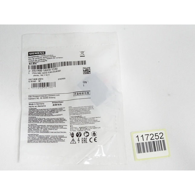 Siemens Kontaktmodul 3SU1400-1AA10-1CA0 / Neu OVP