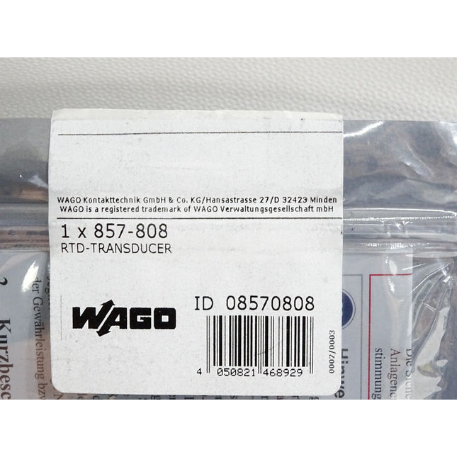 Wago Temperaturmessumformer 857-808 / Neu OVP versiegelt