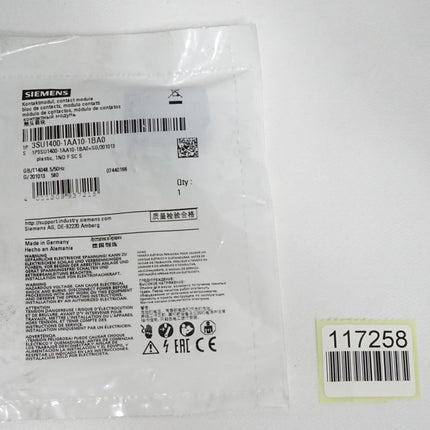 Siemens Kontaktmodul 3SU1400-1AA10-1BA0 / Neu OVP