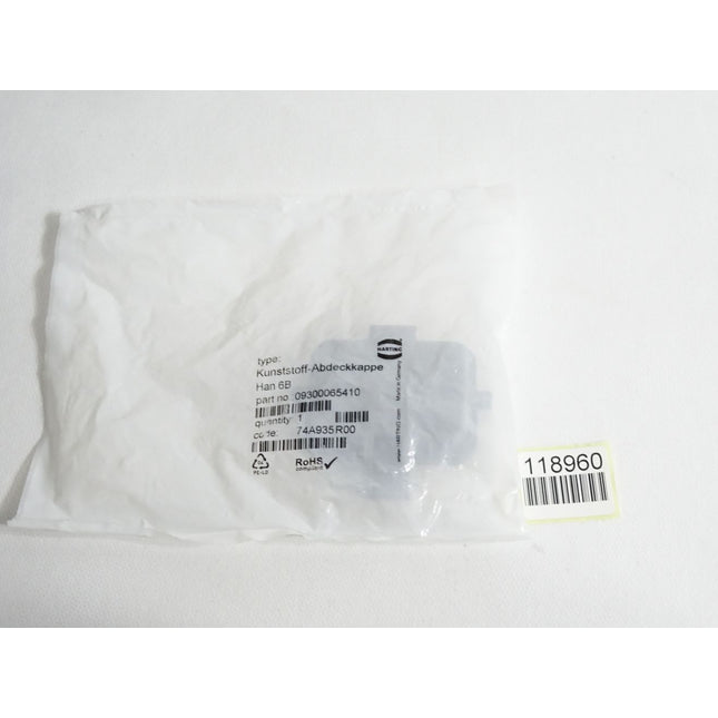 Harting Kunstoff-Abdeckkappe Han6B 09300065410 / Neu OVP - Maranos.de