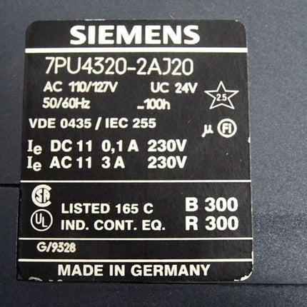 Siemens Zeitrelais 7PU4320-2AJ20 0.5s-100h