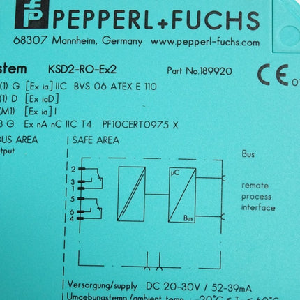Pepperl+Fuchs Transmitterspeisegerät HSD2-RO-Ex2 189920