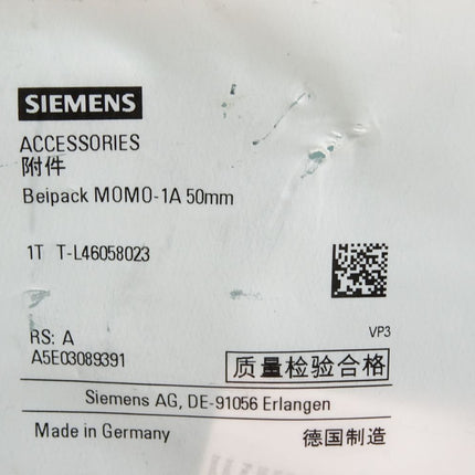 Siemens A5E03089391 Beipack MOMO-1A 50mm / Neu OVP - Maranos.de