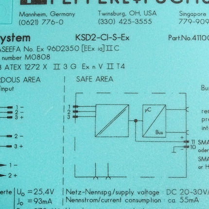 Pepperl+Fuchs Trennschaltverstärker KSD2-CI-S-Ex 41100
