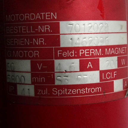 AMT Permanent Magnet Motor 7012028 5800 min-1 DC214E AW2 450 ZKDW140 140-7003109