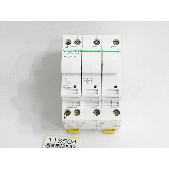 Schneider Electric A9N15658 Sicherungsträger STI 3-polig+N bis 25A für 10,3x38mm - Maranos.de