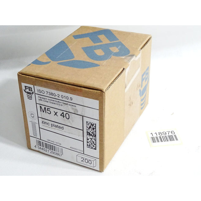 FB Linsenflanschschrauben ISO 7380-2 10.9 4500021322 M5x40 / 200 Stück - Maranos.de