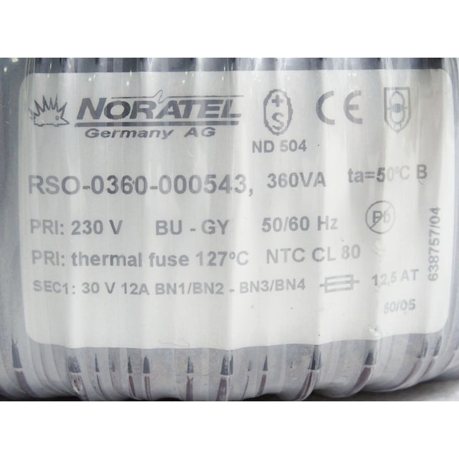 Noratel Ringkerntransformator RSO-0360-000543 230V auf 30V - Maranos.de