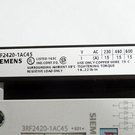 Siemens 3RF2420-1AC45 Halbleiterschütz 3-phasig - Maranos.de