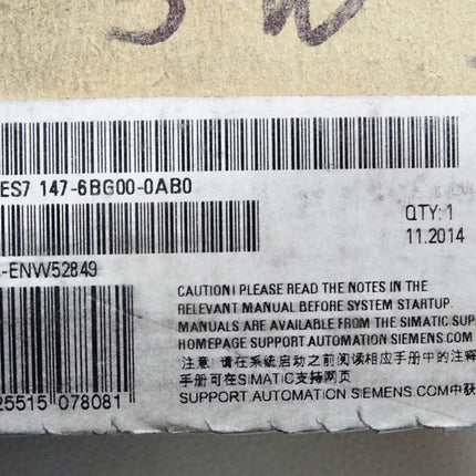 Siemens 6ES7147-6BG00-0AB0 6ES7 147-6BG00-0AB0 ET200eco PN 8 DIO/ Neu OVP