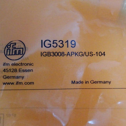 Ifm Electronic IG5319 IGB3008-APKG/US-104 Induktiver Sensor / Neu OVP - Maranos.de