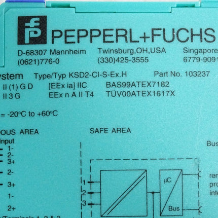 Pepperl+Fuchs Transmitterspeisegerät KSD2-CI-S-EX.H 103237