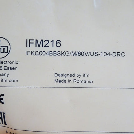 Ifm Electronic IFM216 IFKC004BBSKG/60V/V4A/US-104 Induktiver Sensor / Neu OVP - Maranos.de