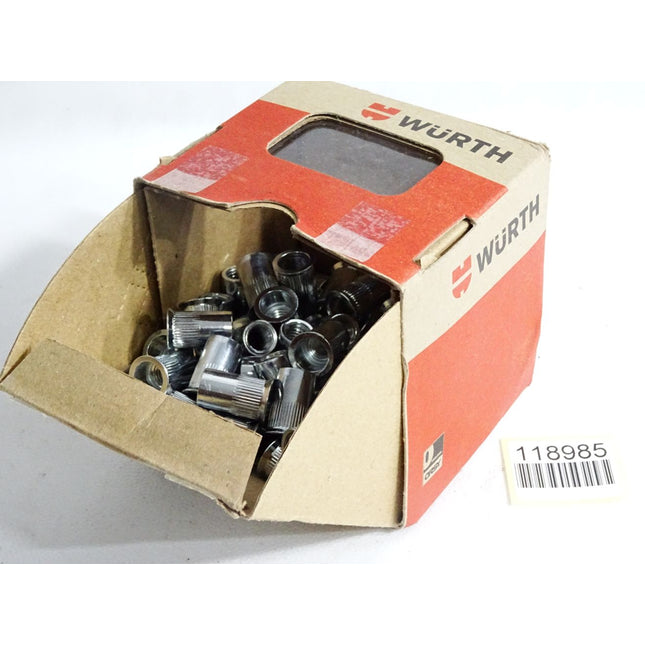 Würth Einnietmutter Flachkopf Schafträndelung M8 09482008 / 100 Stück - Maranos.de