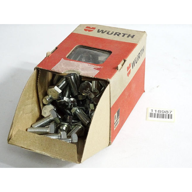 Würth Sechskantschrauben DIN933 SW17 8.8 M10x25 00571025 / 100 Stück - Maranos.de