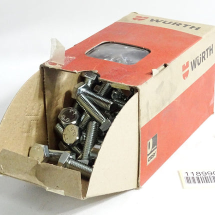 Würth Sechskantschrauben DIN933 SW17 8.8 M10x35 00571035 / 100 Stück - Maranos.de