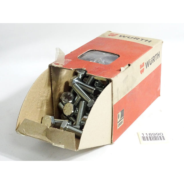 Würth Sechskantschrauben DIN933 SW17 8.8 M10x35 00571035 / 100 Stück - Maranos.de