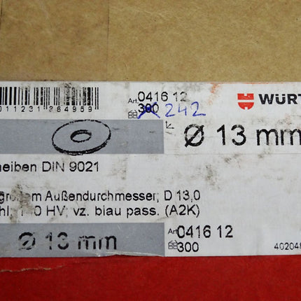 Würth Scheiben DIN9021 140HV 13mm 041612 / 242 Stück - Maranos.de