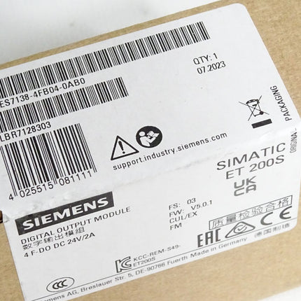 Siemens ET200S 4 F-DO 6ES7138-4FB04-0AB0 6ES7 138-4FB04-0AB0 Neu OVP versiegelt
