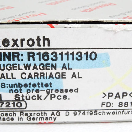 Rexroth R163111310 163111310 Kugelwagen AL Ball Carriage AL / Neu OVP - Maranos.de