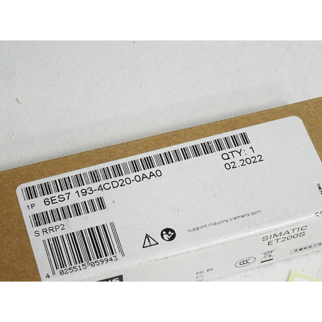 Siemens ET200S TM 6ES7193-4CD20-0AA0 6ES7 193-4CD20-0AA0 / Neu OVP versiegelt