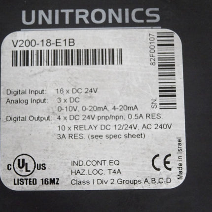 Unitronics Vision260 V200-18-E1 Panel funktionsfähig / Touchglass beschädigt