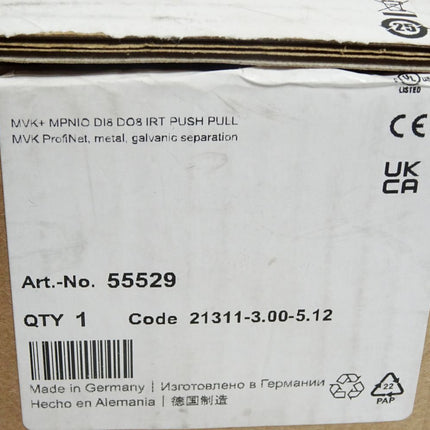 Murr elektronik Digitale Ein-/Ausgänge 55529 MVK+ MPNIO DI8 DO8 / Neu OVP - Maranos.de