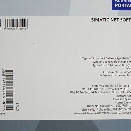 Siemens Software Simatic SOFTNET-IE S7 Lean V13 SP2 6GK1704-1LW13-0AA0 / Neu OVP