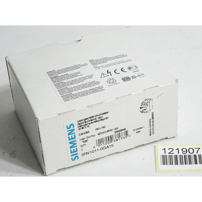 Siemens Leistungsschalter 3RV1011-0GA15 / Neu OVP