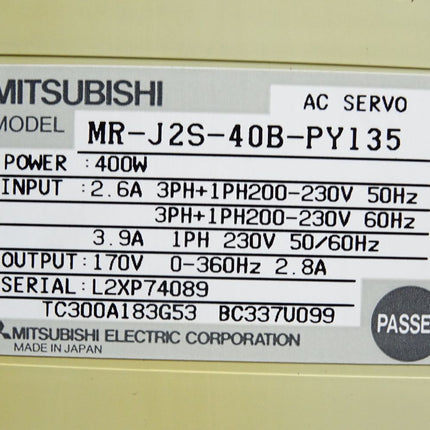 Mitsubishi MR-J2S-40B-PY135 AC Servo - Maranos.de