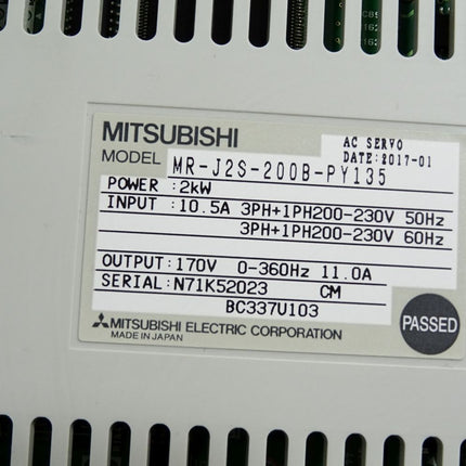 Mitsubishi MR-J2S-200B-PY135 AC Servo 2KW AC Servo - Maranos.de