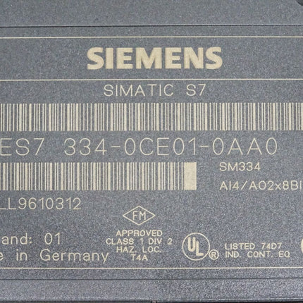 Siemens S7-300 SM334 6ES7334-0CE01-0AA0 6ES7 334-0CE01-0AA0