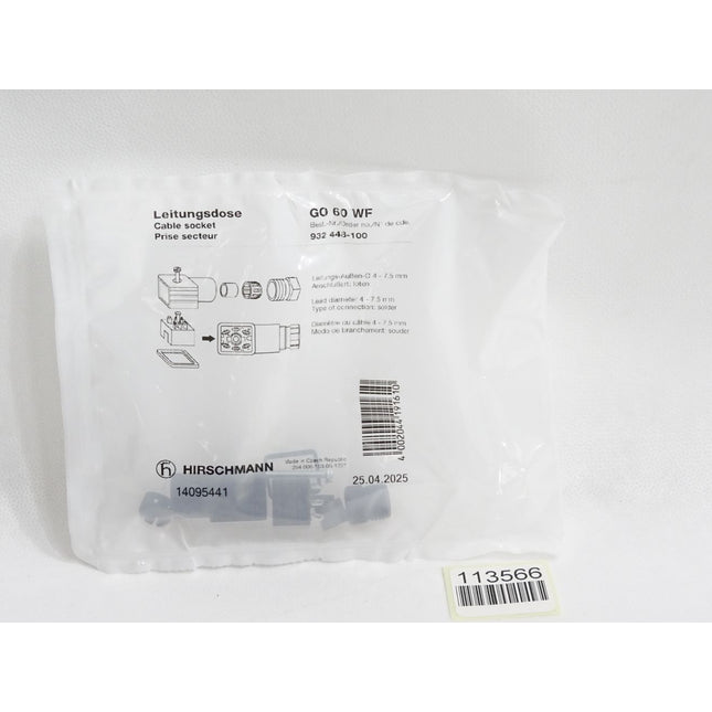 Hirschmann Leitungsdose 932 448-100 GO 60 WF 932448-100 / Neu OVP - Maranos.de