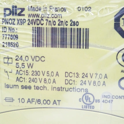 Pilz 777609 NOZ X9P 24VDC 7n/o 2n/c 2so Sicherheitsschaltgerät / Neu OVP
