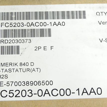 Siemens Sinumerik 840D Tastatur 6FC5203-0AC00-1AA0 / Neu OVP