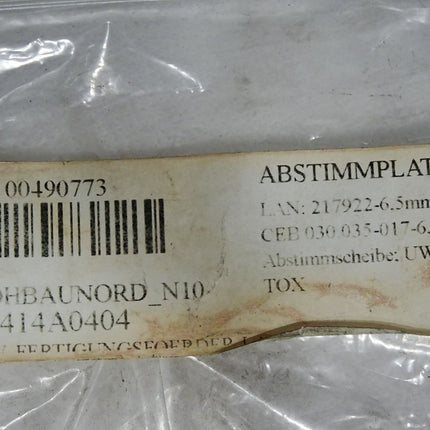 Tox pressotechnik Abstimmplatte CEB 030.035-017-6,5mm TOX-217922-6.5mm Unbenutzt - Maranos.de