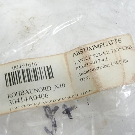 Tox pressotechnik Abstimmplatte CEB 030.035-017-4.1mm TOX-217922-4.1mm Unbenutzt - Maranos.de
