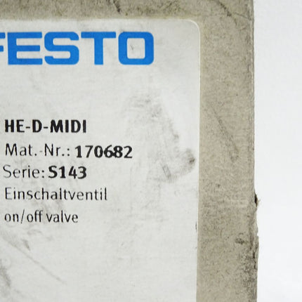 Festo 170682 Einschaltventil HE-D-MIDI / Neu OVP